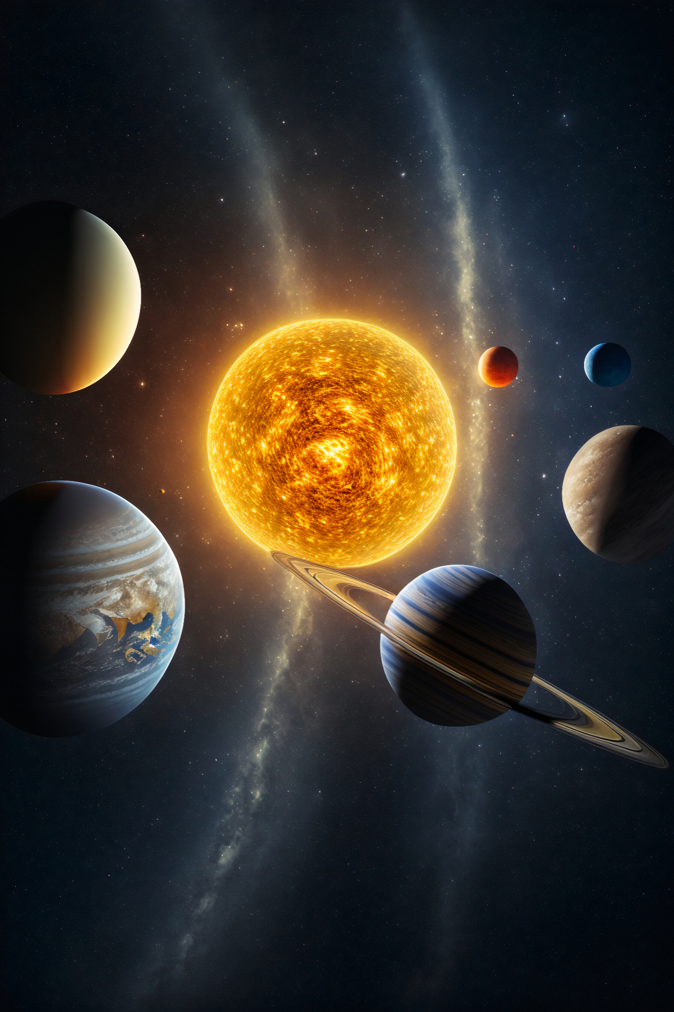 Une magnifique illustration du système solaire